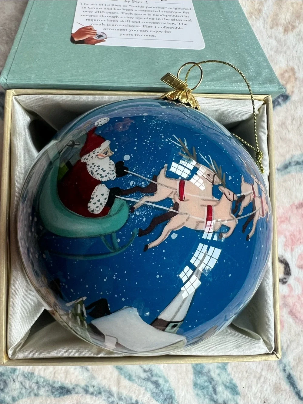 Pier one li bien Christmas ornament in box